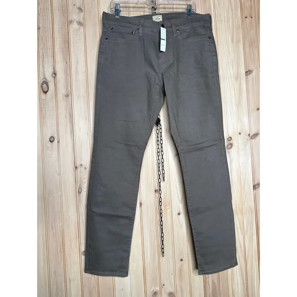 NWOT J. Crew Mens Straight-fit Garment-dyed Five-pocket Jeans Work Size 32/33